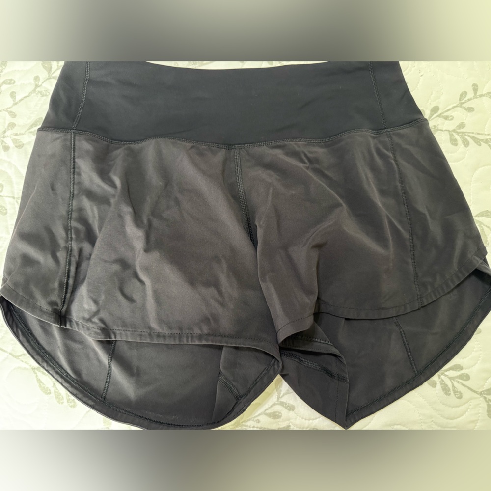 lululemon athletica Speed up Black Athletic Shorts 4 Tall